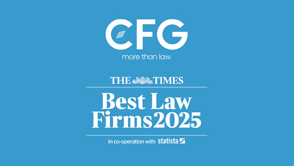 CFG recognised in The Times Best Law Firms 2025 for Personal Injury Excellence